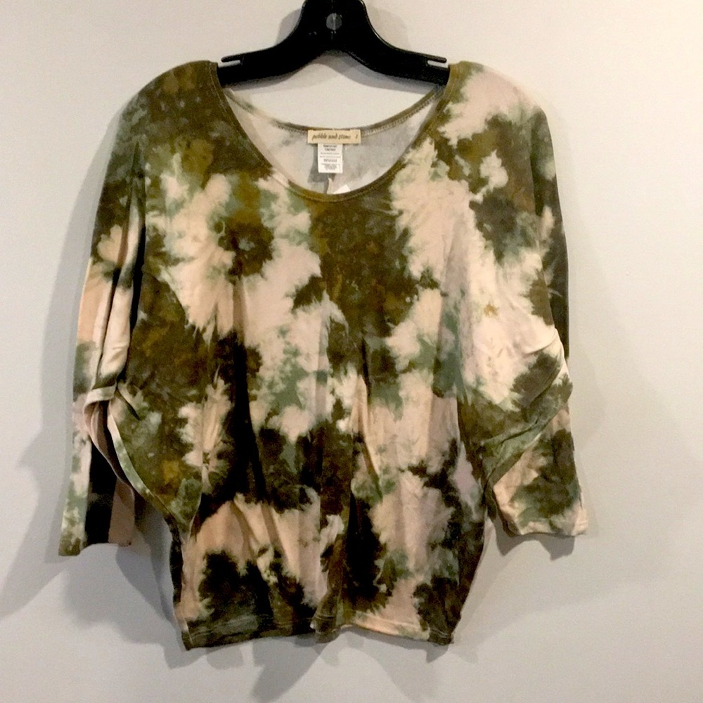 ANTHROPOLOGIE PEBBLE AND STONE Tie Dye Top Small